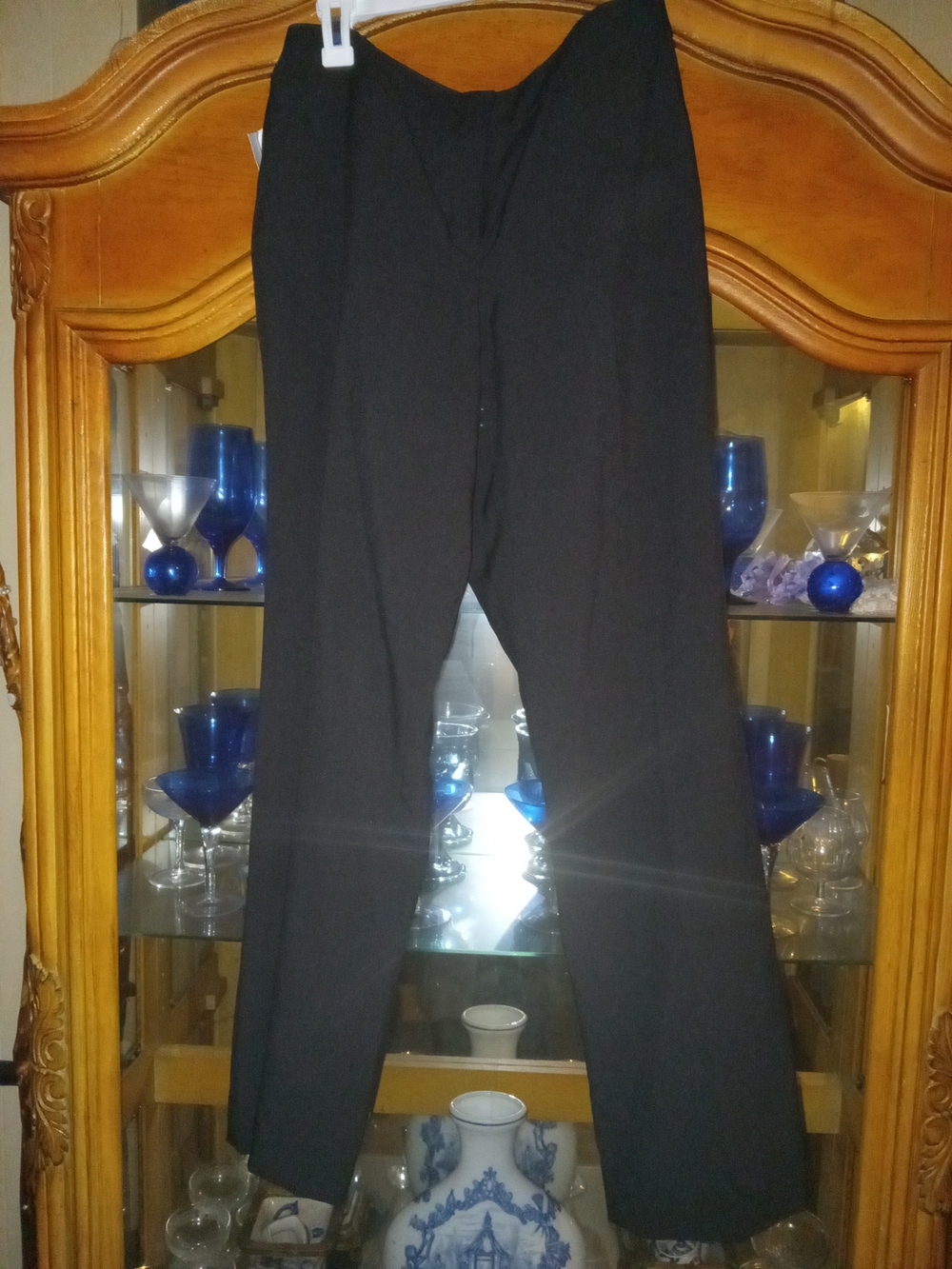 JM Collection Black Straight-Leg Trousers